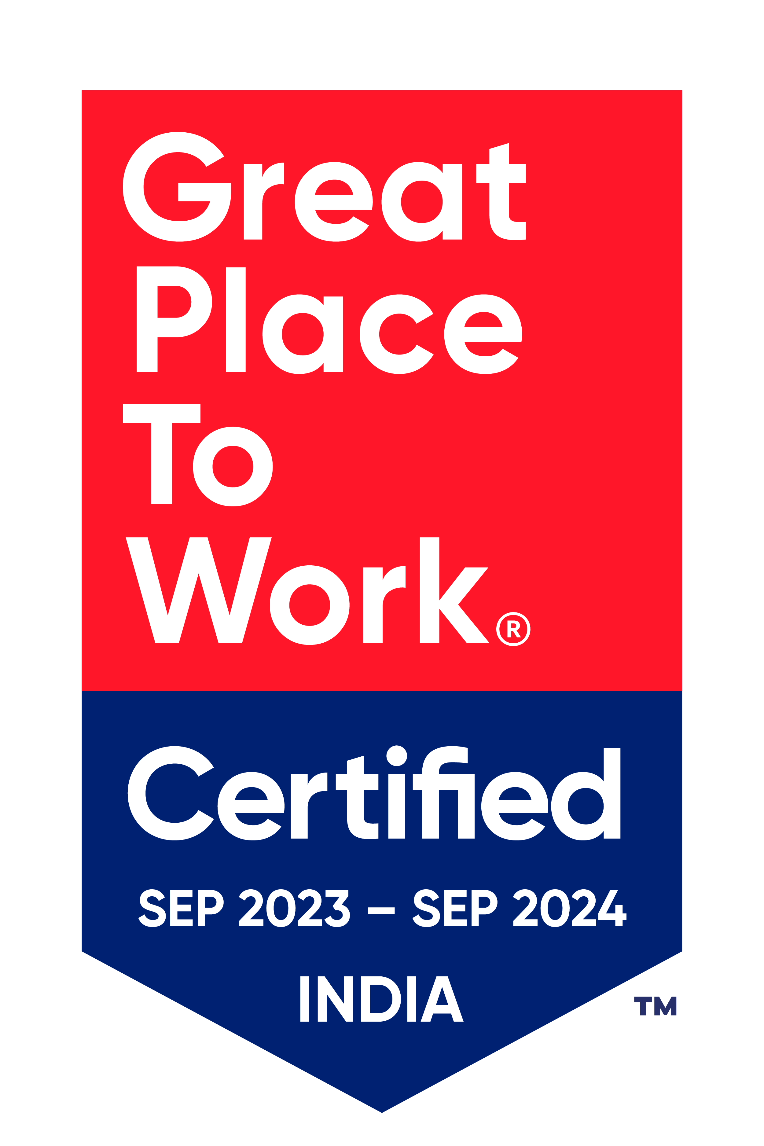 Great place to work certification badge